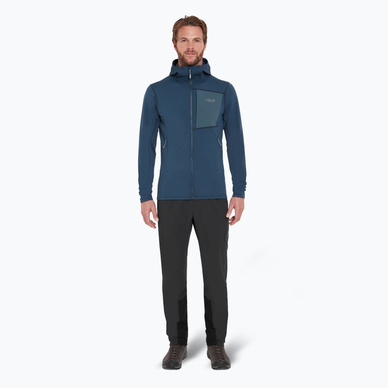 Pánská trekingová mikina  Rab Superflux Hoody tempest blue 3