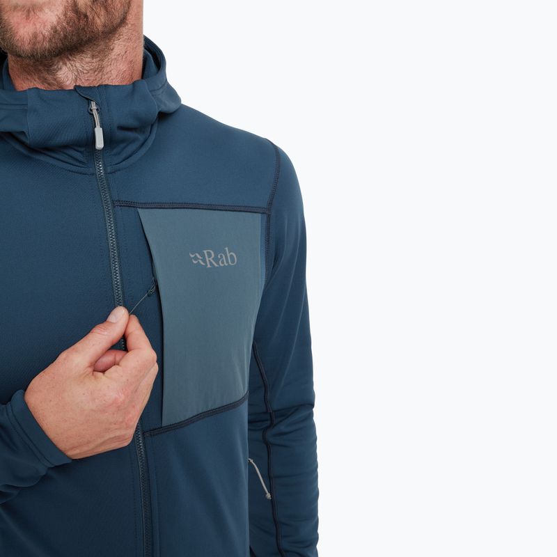 Pánská trekingová mikina  Rab Superflux Hoody tempest blue 5