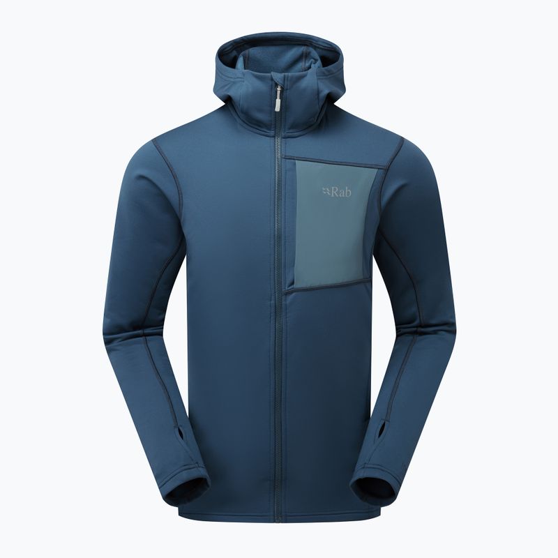 Pánská trekingová mikina  Rab Superflux Hoody tempest blue 10