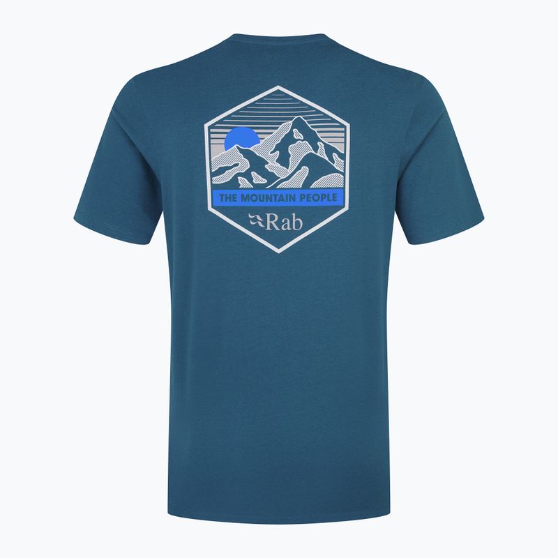 Pánské tričko Rab Stance Mountain Peak tempest blue 2