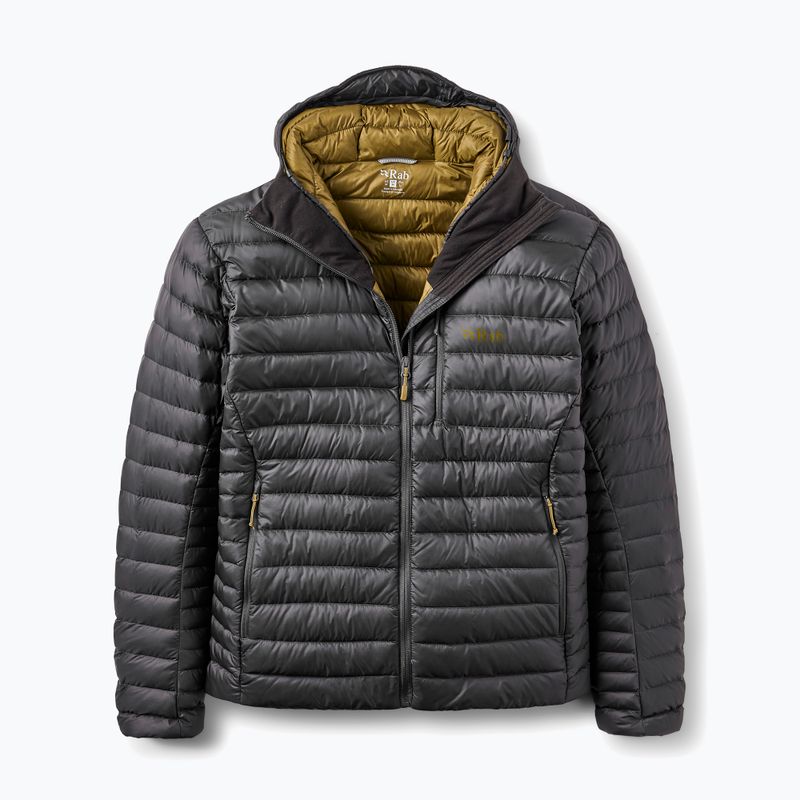 Pánská péřová bunda Rab Microlight Alpine Hoody anthracite