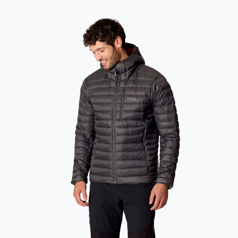Pánská péřová bunda Rab Microlight Alpine Hoody graphene