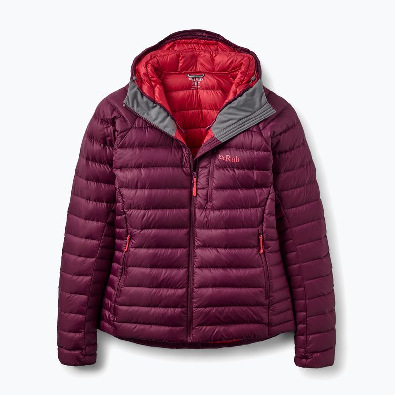 Dámská péřová bunda Rab Microlight Alpine Hoody mulberry
