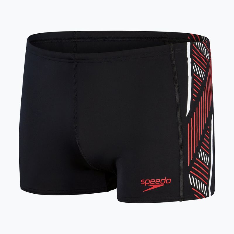 Pánské plavecké boxerky Speedo Tech Panel Aquashort černo-červené 8-00303514539 4