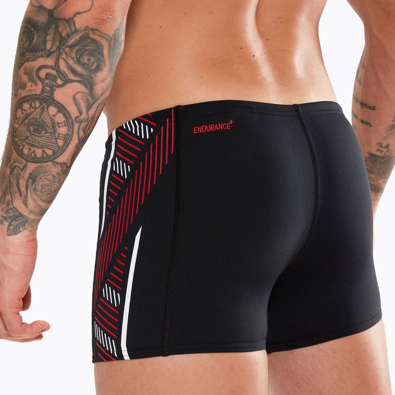 Pánské plavecké boxerky Speedo Tech Panel Aquashort černo-červené 8-00303514539 8