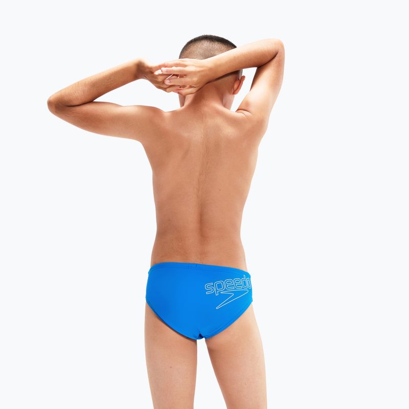 Speedo Logo Brief dětské plavecké kalhotky modré 8-00314914372 8