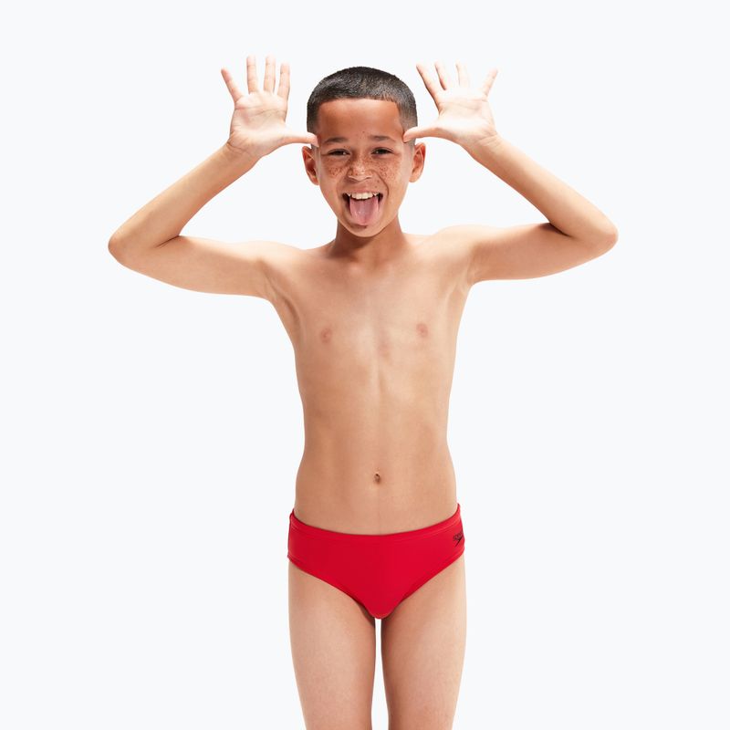 Speedo Logo Brief dětské plavecké kalhotky červené 8-00314914374 4