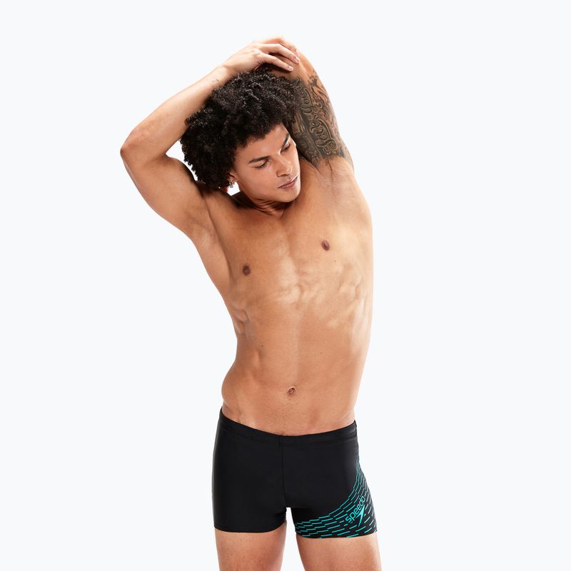 Pánské plavecké šortky Speedo Medley Logo Aquashort černo-modré 8-1135406870 5