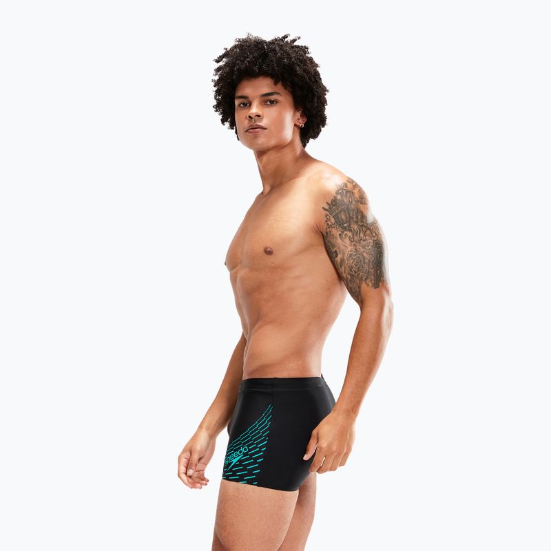 Pánské plavecké šortky Speedo Medley Logo Aquashort černo-modré 8-1135406870 6
