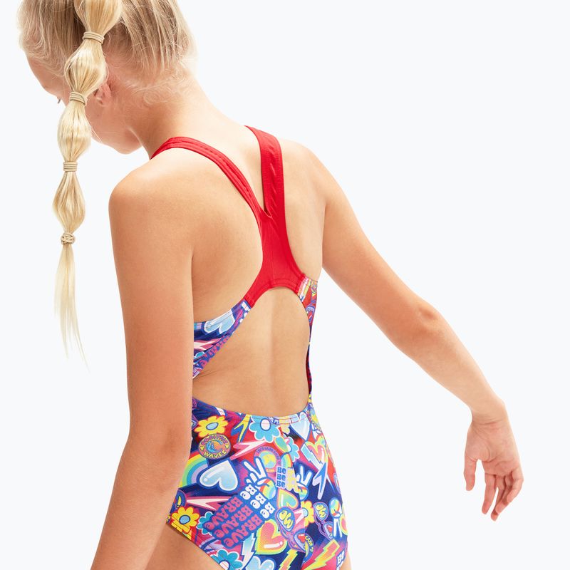 Speedo Digital Allover Splashback modré/červené dětské jednodílné plavky 8-00262314742 8