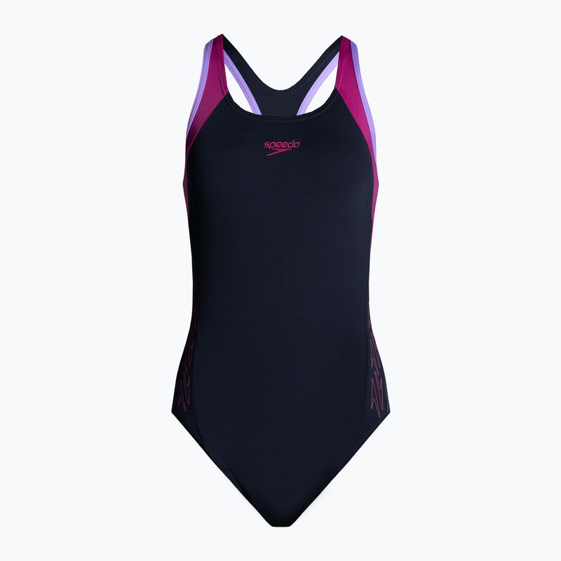 Speedo Hyperboom Splice Flyback dámské jednodílné plavky tmavě modré 8-00305015158