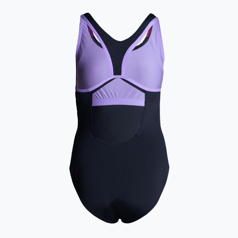 Speedo Hyperboom Splice Flyback dámské jednodílné plavky tmavě modré 8-00305015158 2