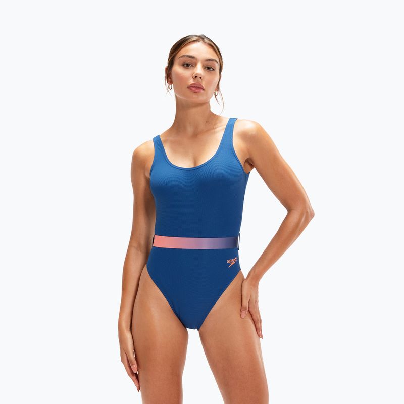 Speedo Dámské jednodílné plavky s páskem Deep U-Back tmavě modré 8-00307415498 5