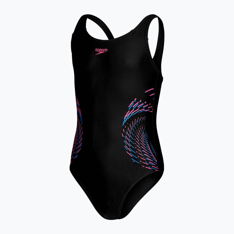 Speedo Plastisol Placement Muscleback dětské jednodílné plavky černé 8-0832414379 3