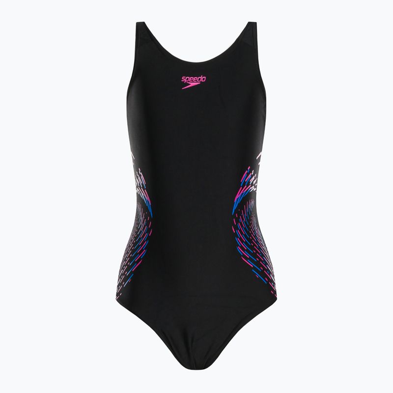 Speedo Plastisol Placement Muscleback dětské jednodílné plavky černé 8-0832414379