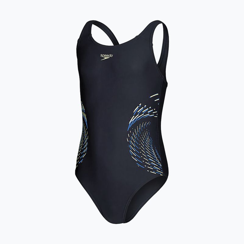 Speedo Plastisol Placement Muscleback dětské jednodílné plavky černé 8-0832414380 3