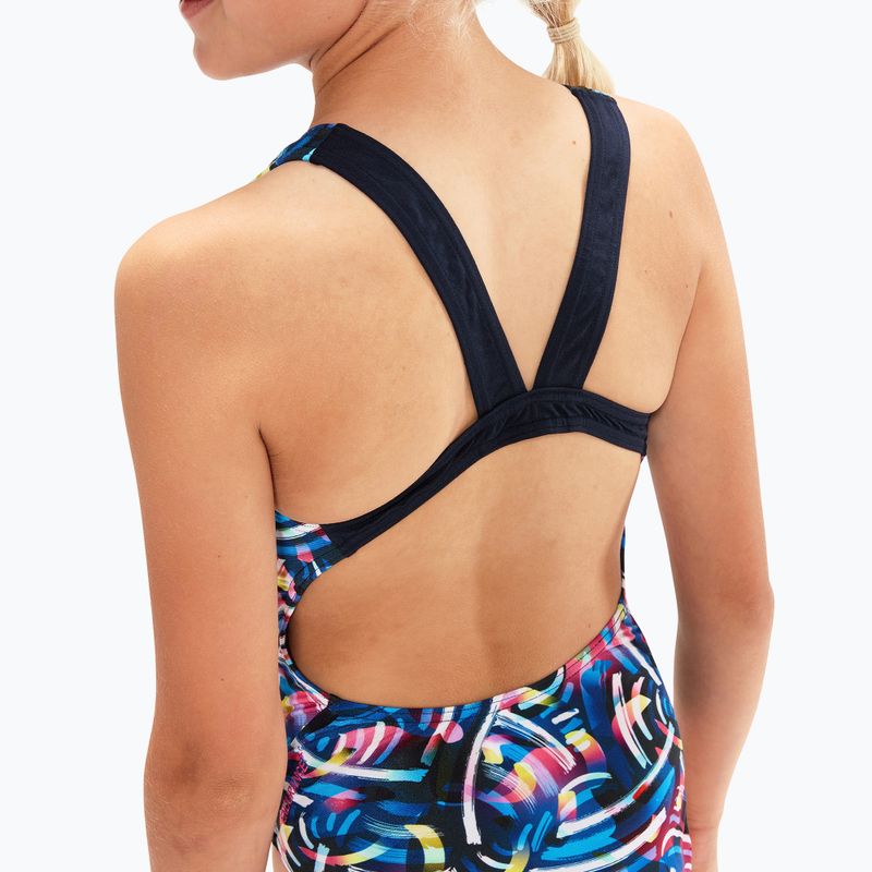Speedo Digital Allover Leaderback dětské jednodílné plavky modré/černé 8-1237714743 6
