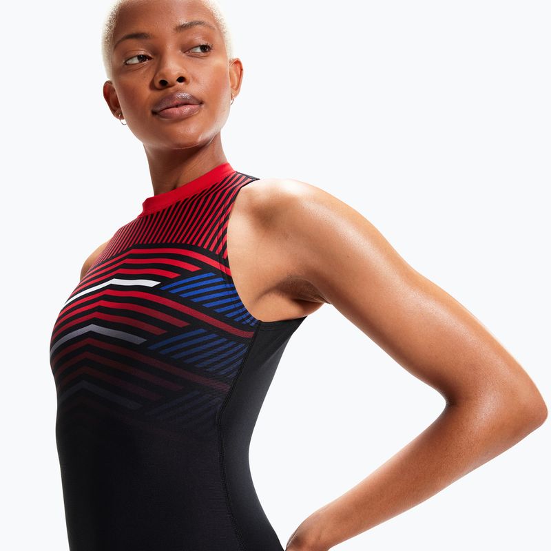 Speedo dámské jednodílné plavky Digital Placement Hydrasuit black-red 8-1244515213 8