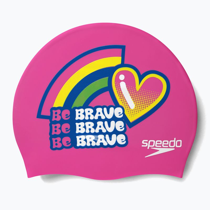 Dětská čepice Speedo Printed Silicone Junior růžová 8-0838614636 3