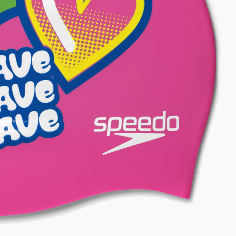 Dětská čepice Speedo Printed Silicone Junior růžová 8-0838614636 4