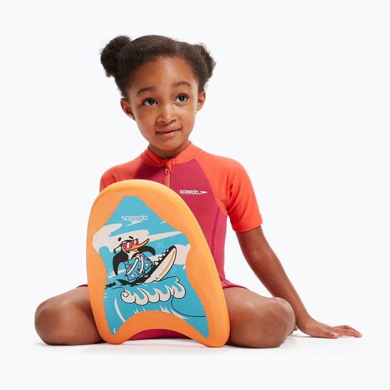 Plavecká deska Speedo Turtle Printed Float chima azure blue/fluro orange 5