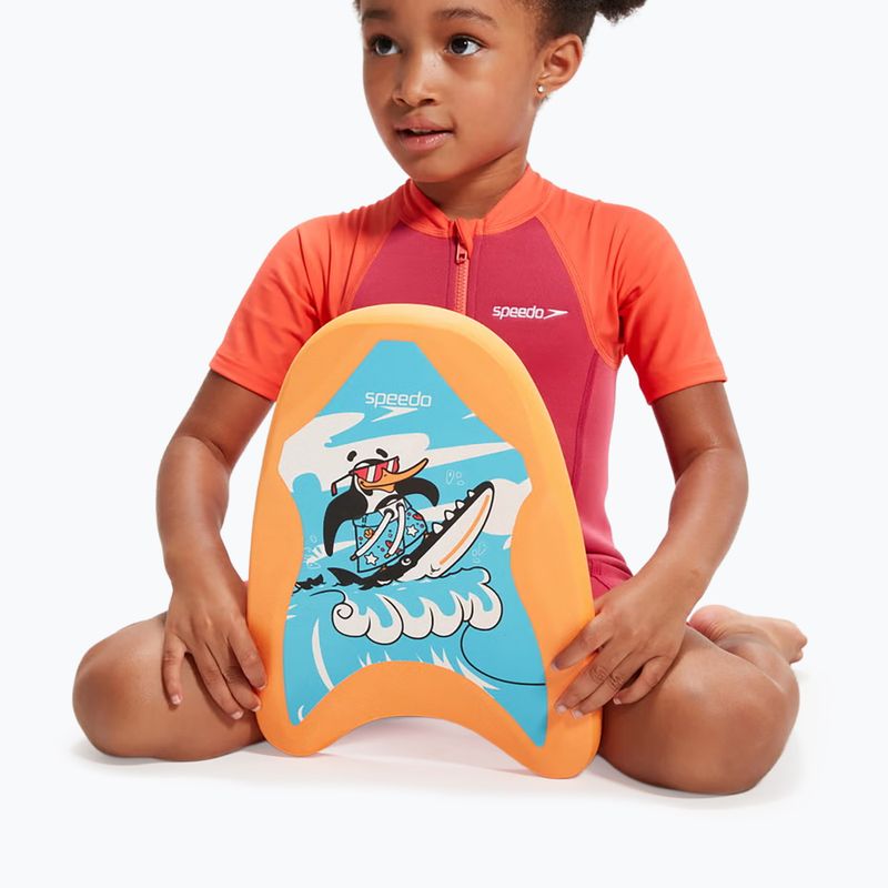 Plavecká deska Speedo Turtle Printed Float chima azure blue/fluro orange 6
