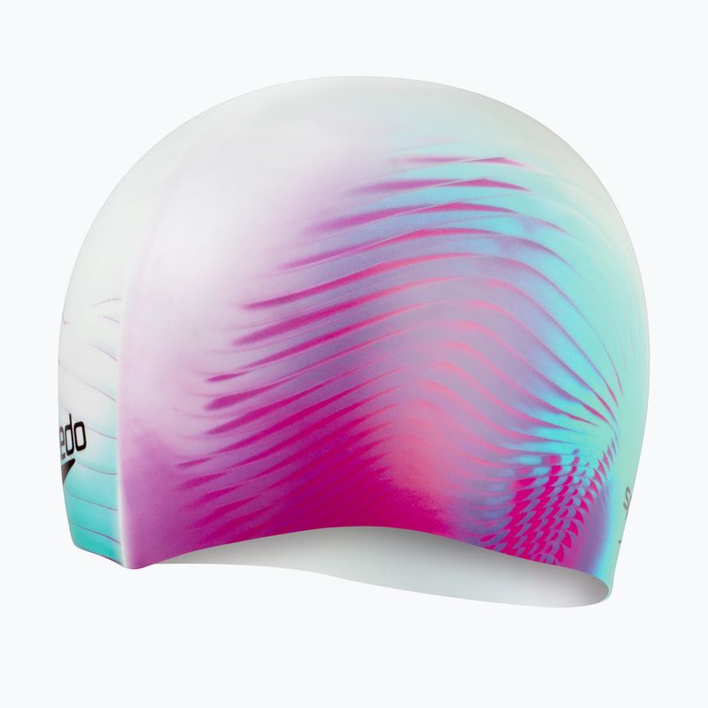 Speedo Digitální bílo-fialová čepice s potiskem 8-1352414649 2
