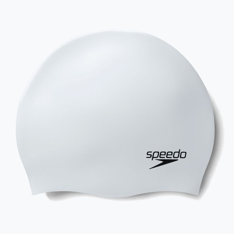 Speedo Obyčejná tvarovaná silikonová čepička stříbrná 8-7098414572 5