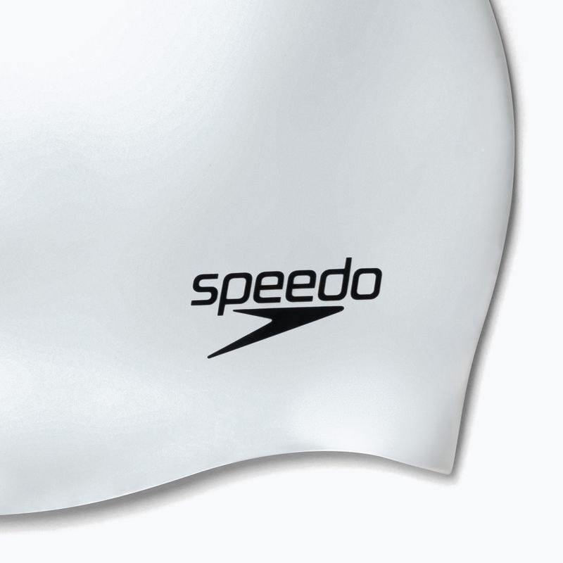 Speedo Obyčejná tvarovaná silikonová čepička stříbrná 8-7098414572 6