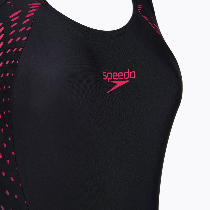 Dámské jednodílné plavky Speedo Allover Panel Laneback black/purple 3