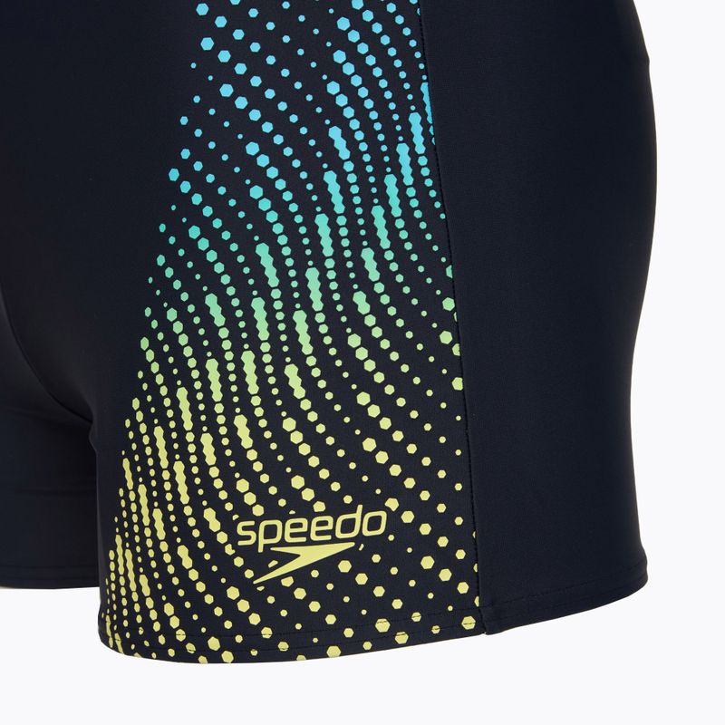 Pánské plavecké boxerky Speedo Placement Aquashort blue/yellow 3