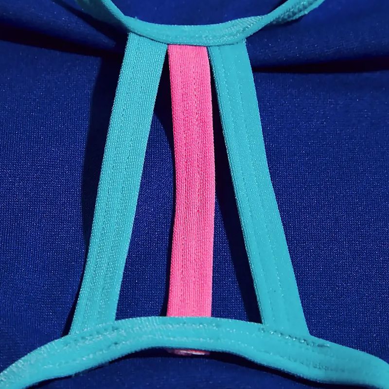 Dětské plavky Speedo Solid Lane Line Back růžová/modrá 2