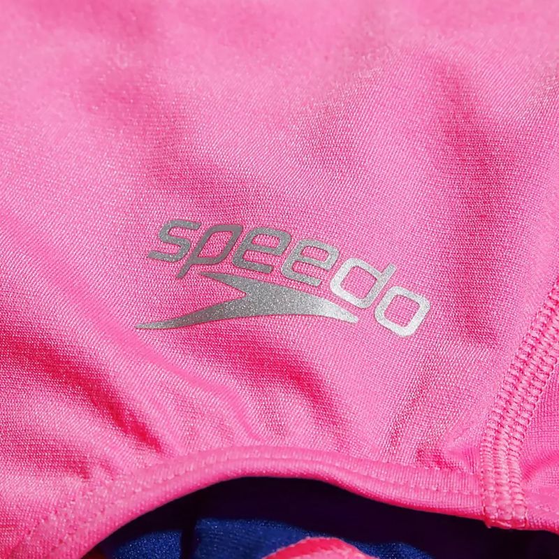 Dětské plavky Speedo Solid Lane Line Back růžová/modrá 3