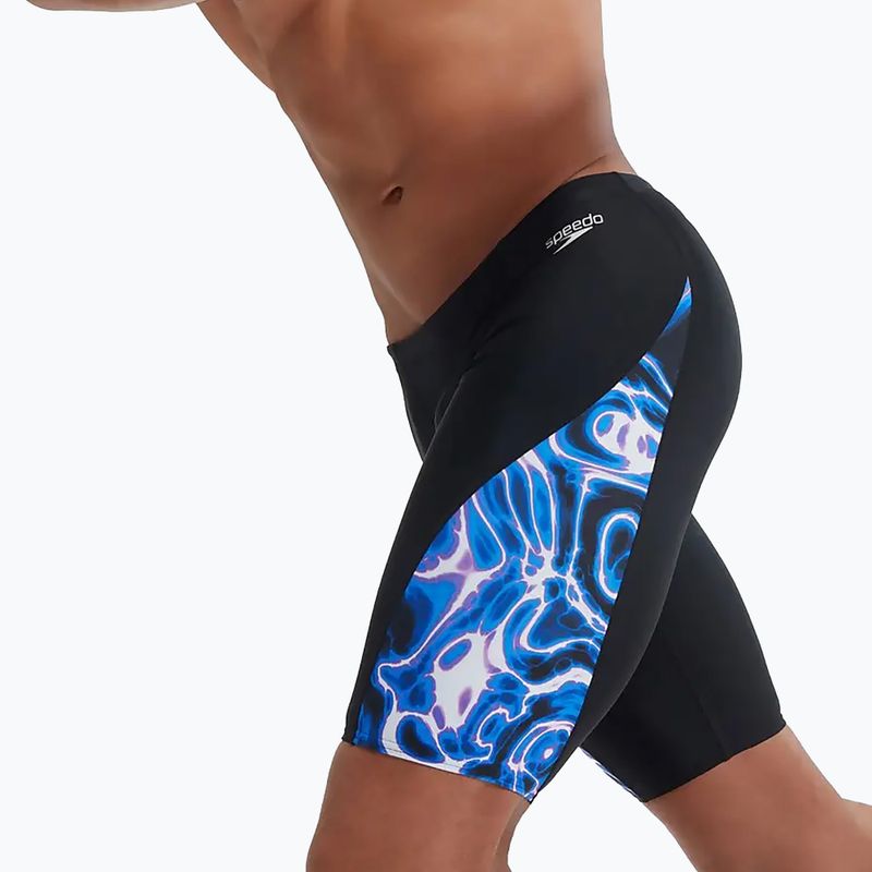 Pánské plavky Speedo Allover Digi V-Cut black/blue 11