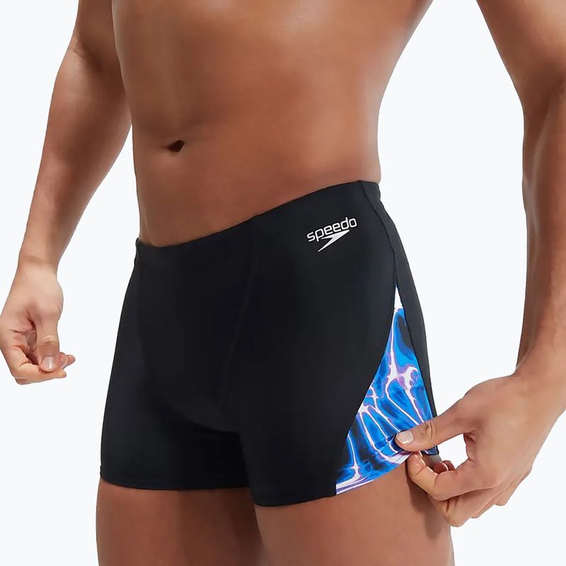 Pánské plavecké boxerky Speedo Allover Digi V-Cut černá/modrá 10
