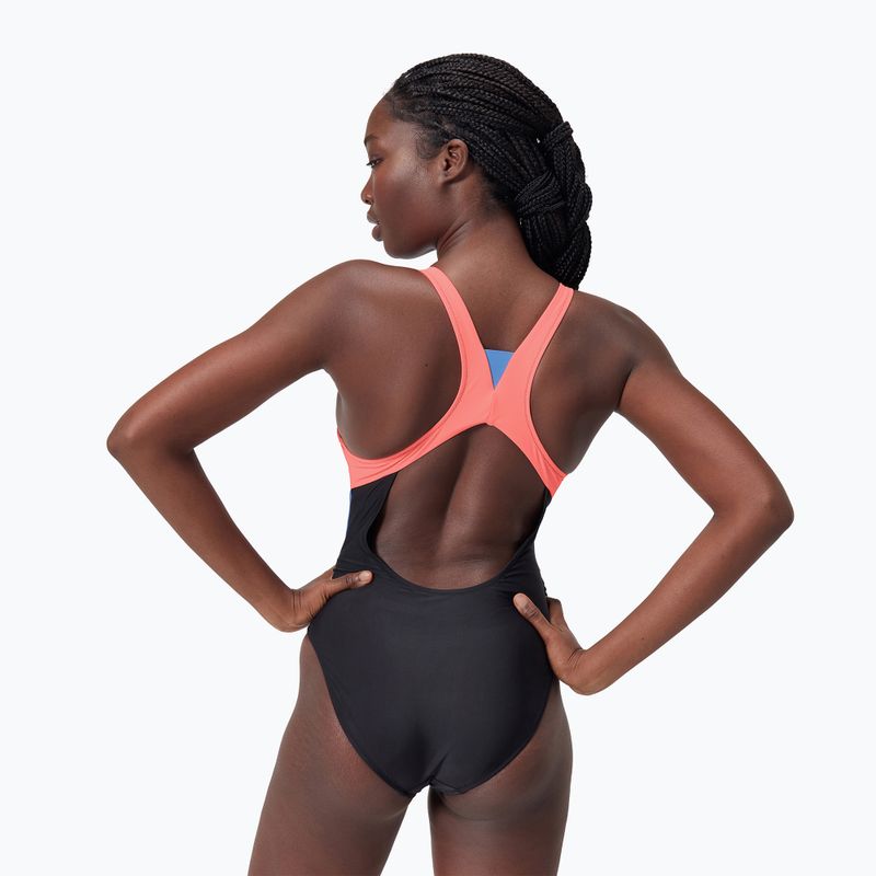 Dámské jednodílné plavky Speedo Zip Colorblock antracitová barva 2