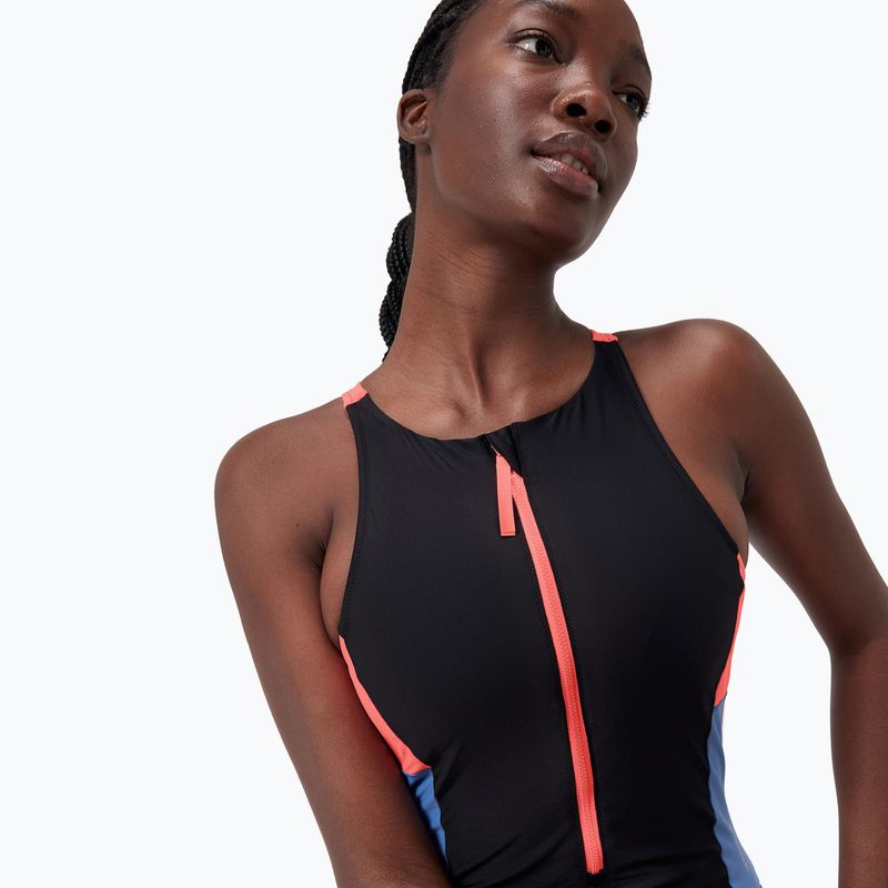 Dámské jednodílné plavky Speedo Zip Colorblock antracitová barva 3