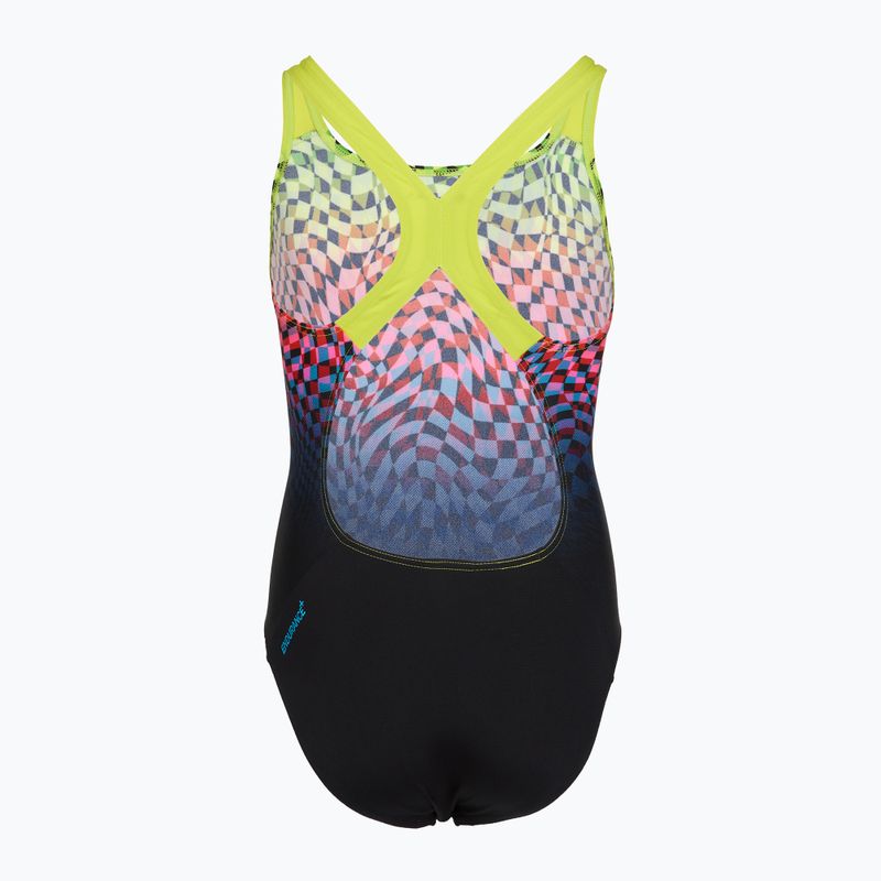 Dětské jednodílné plavky Speedo Digital Placement Powerback black/pink 2