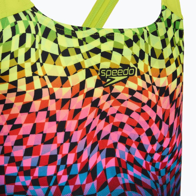 Dětské jednodílné plavky Speedo Digital Placement Powerback black/pink 3