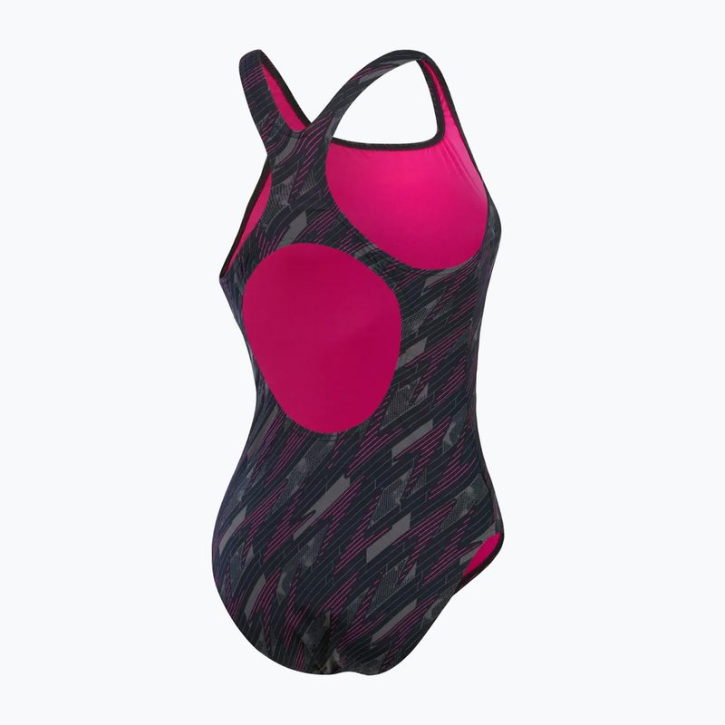 Speedo dámské jednodílné plavky HyperBoom Allover Medalist black/electric pink/usa charcoal 3