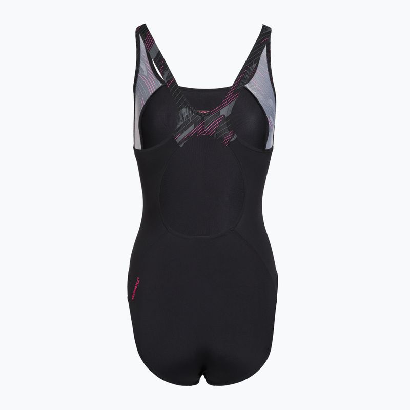 Dámské jednodílné plavky Speedo HyperBoom Splice Muscleback black/electric pink 2