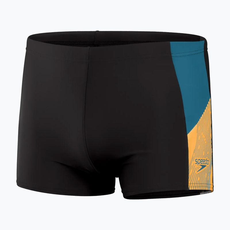 Pánské plavecké boxerky Speedo Dive black/dark teal/mandarin Peel