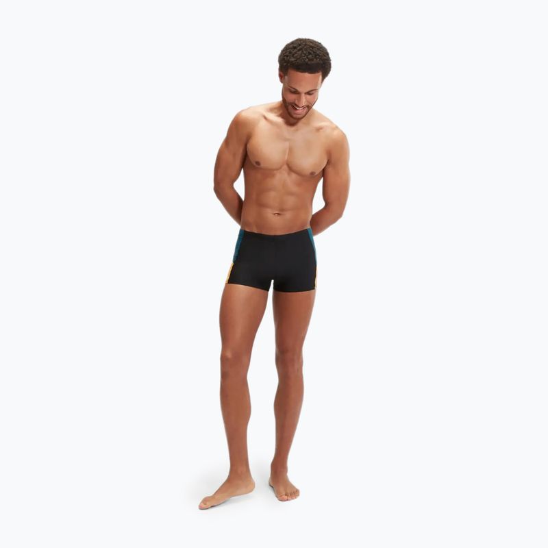 Pánské plavecké boxerky Speedo Dive black/dark teal/mandarin Peel 5