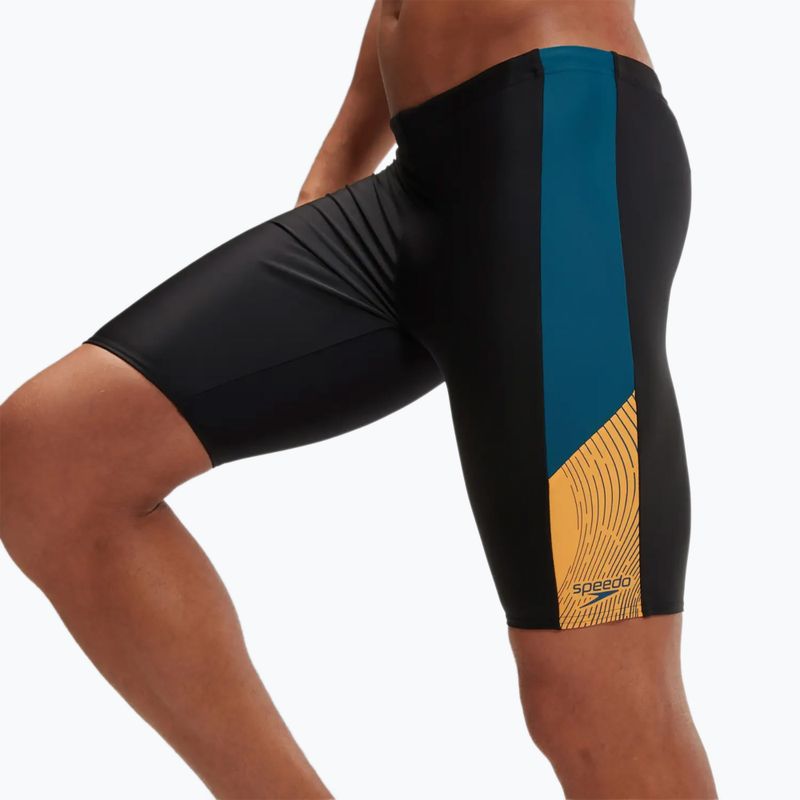 Pánské plavky Speedo Dive black/dark teal/mandarin Peel 6