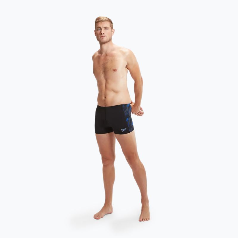 Plavecké boxerky Speedo Hyperboom black/curious blue/true cobalt 5