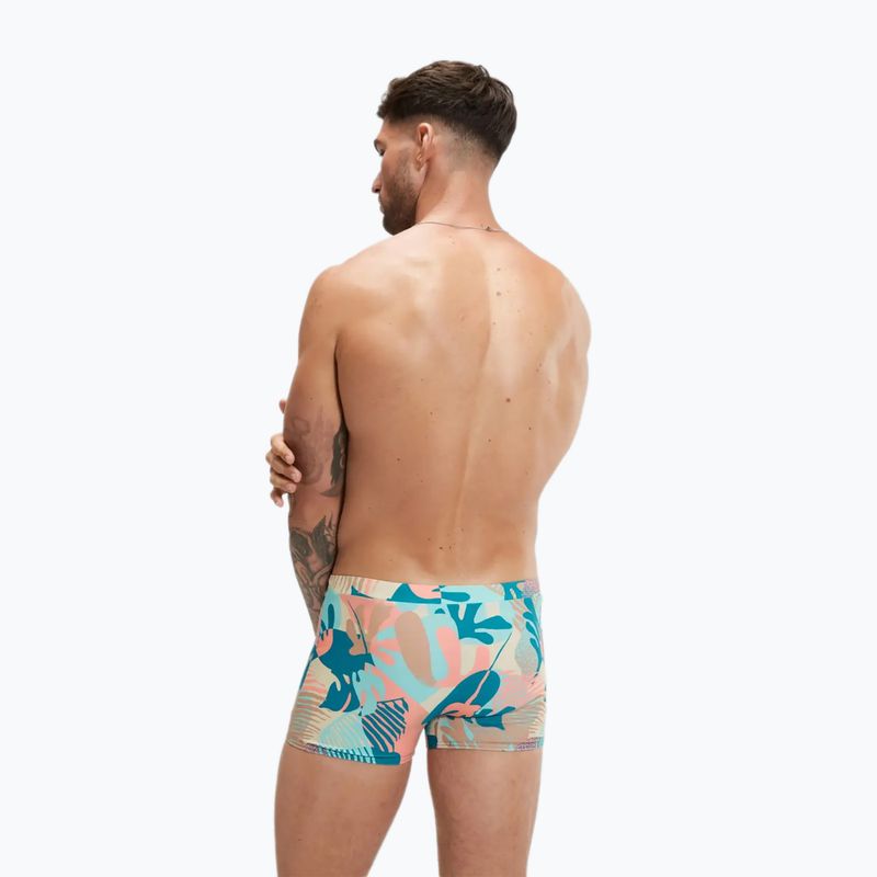 Pánské plavecké boxerky Speedo Escape peacock/cupid coral/pale tan/fresh blue/saddle taupe 6