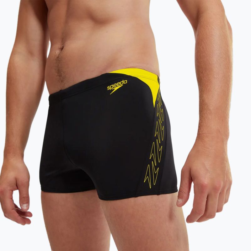 Pánské plavecké boxerky Speedo Hyper Boom Splice black/lemon drizzle 6