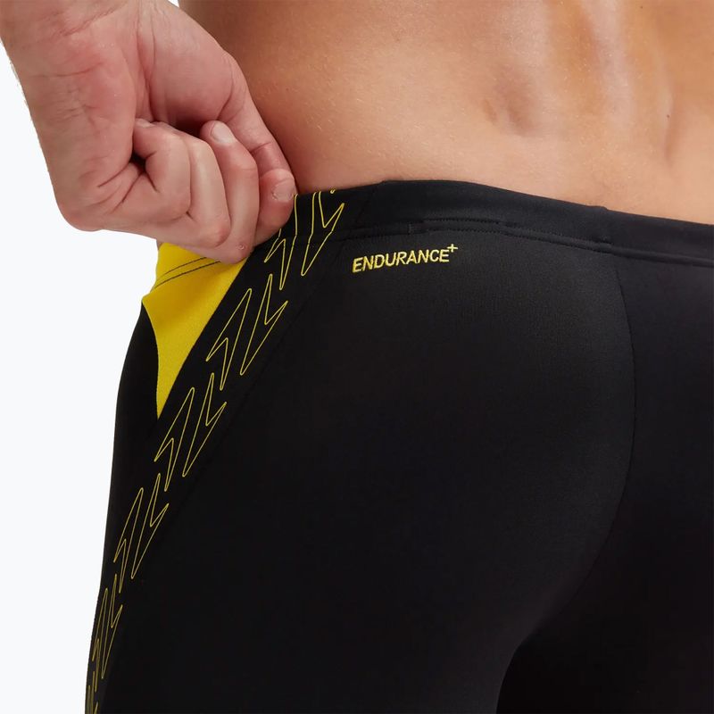 Pánské plavecké boxerky Speedo Hyper Boom Splice black/lemon drizzle 7