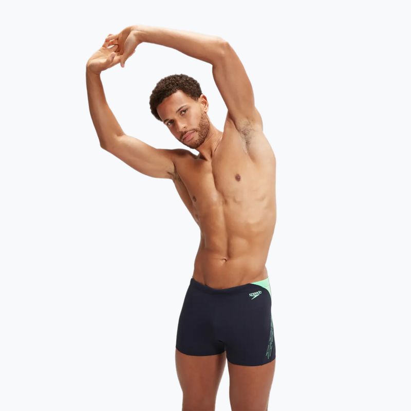 Pánské plavecké boxerky Speedo Hyper Boom Splice true navy/herlequin green 5