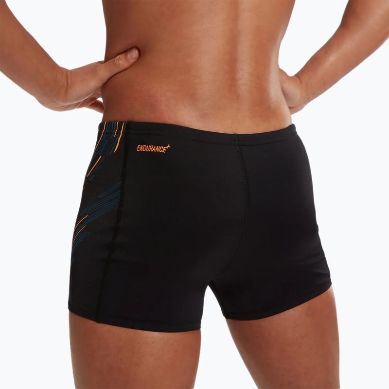 Pánské plavecké boxerky Speedo Tech Panel black/mandarin peel/dark teal 8